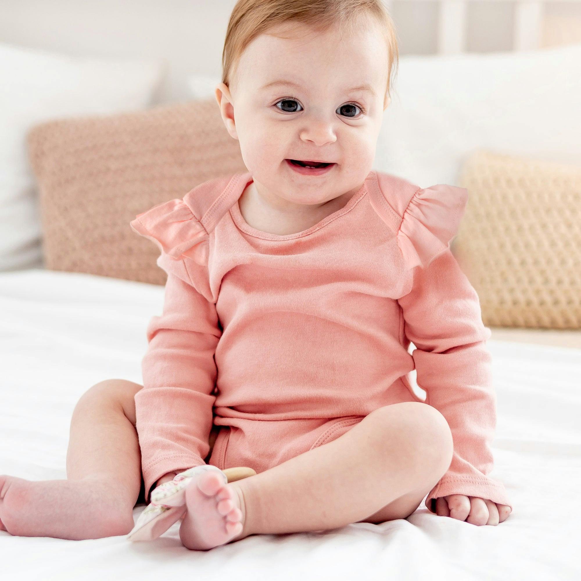 ASHLEY 5-Pack Long Sleeve Ruffle Bodysuits