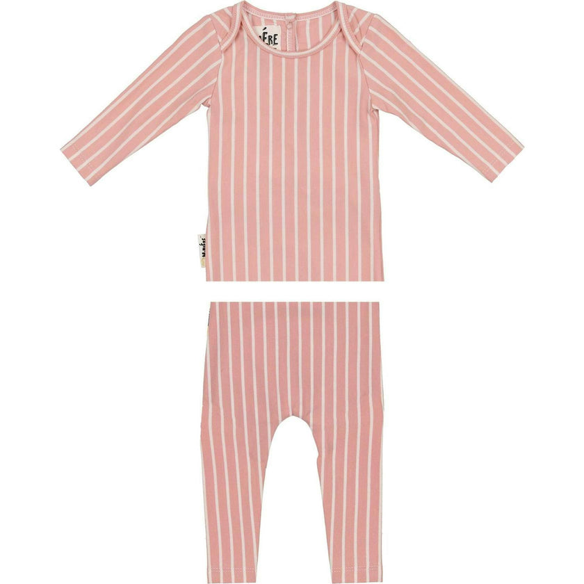 Vertical Pinstripe Loungewear Set