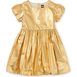 Metallic Balloon Skirted Dress