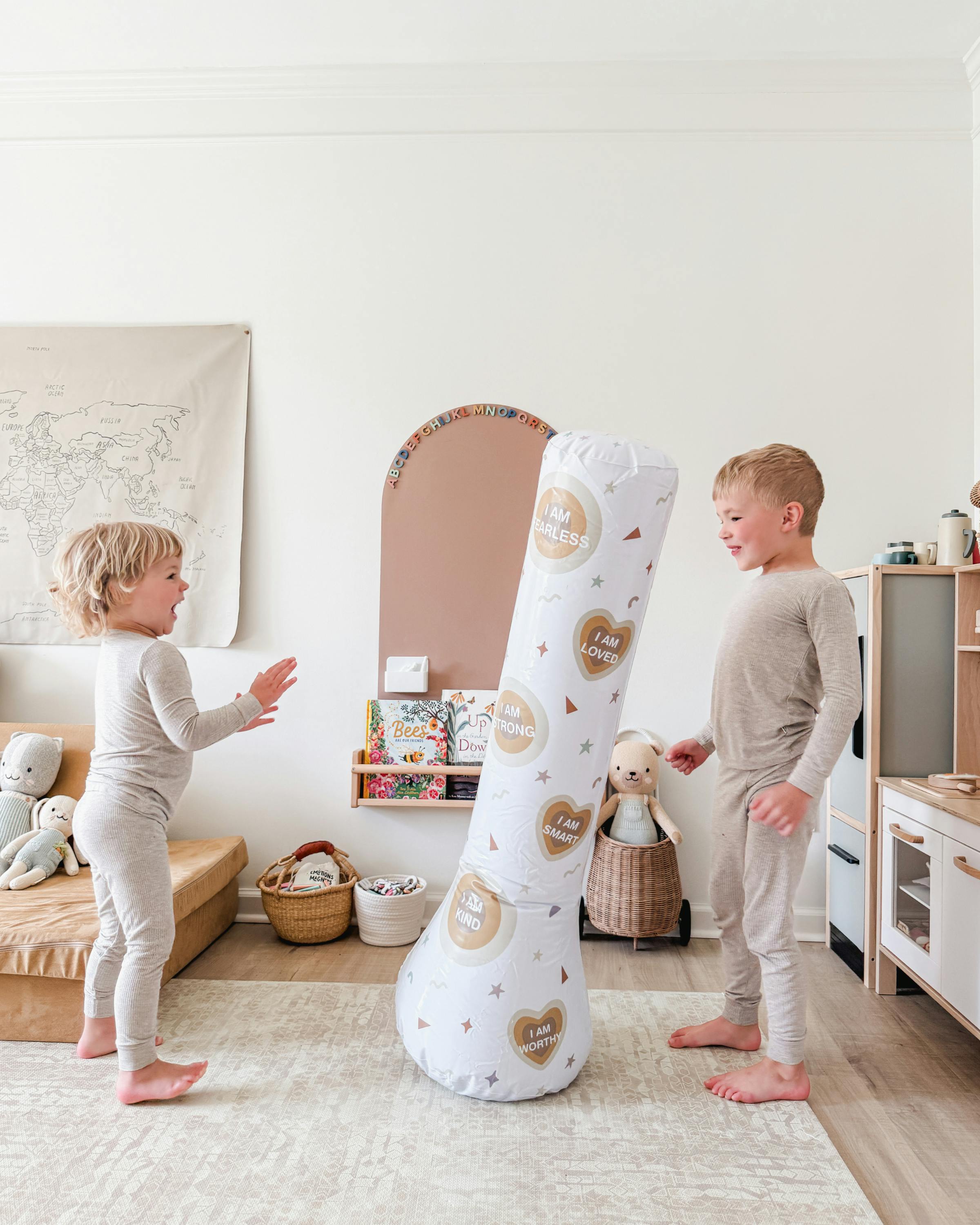 Magic Puncher - Inflatable Punching Bag for Kids with Positive Affirmations
