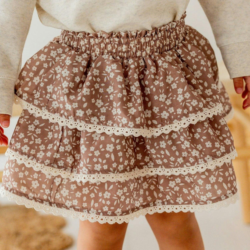 Mocha Floral Skort