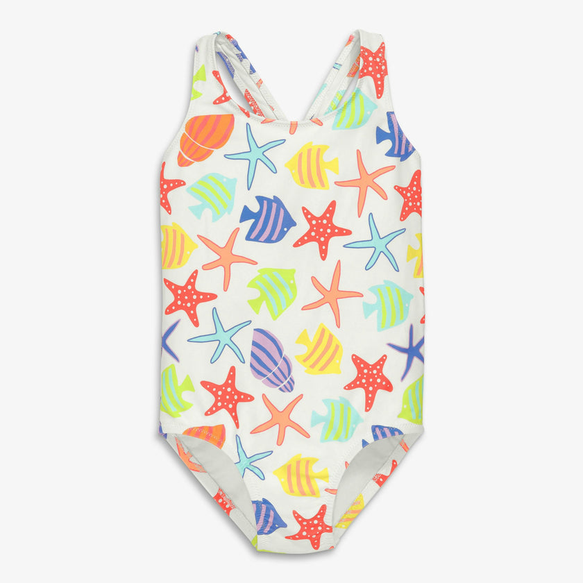 Kids tank swimsuit in under the sea