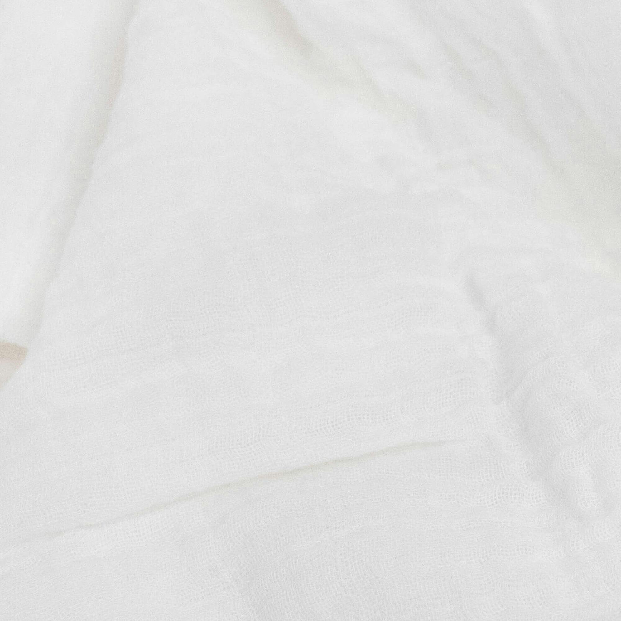 Organic Cotton Muslin Swaddle Blanket - White