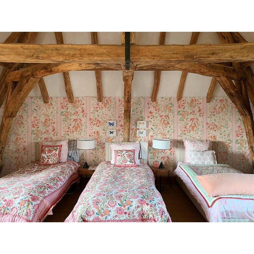 Papier peint CASSE-NOISETTE coloris Rose