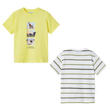 Yellow 2pc Animal Graphic T-Shirt Set