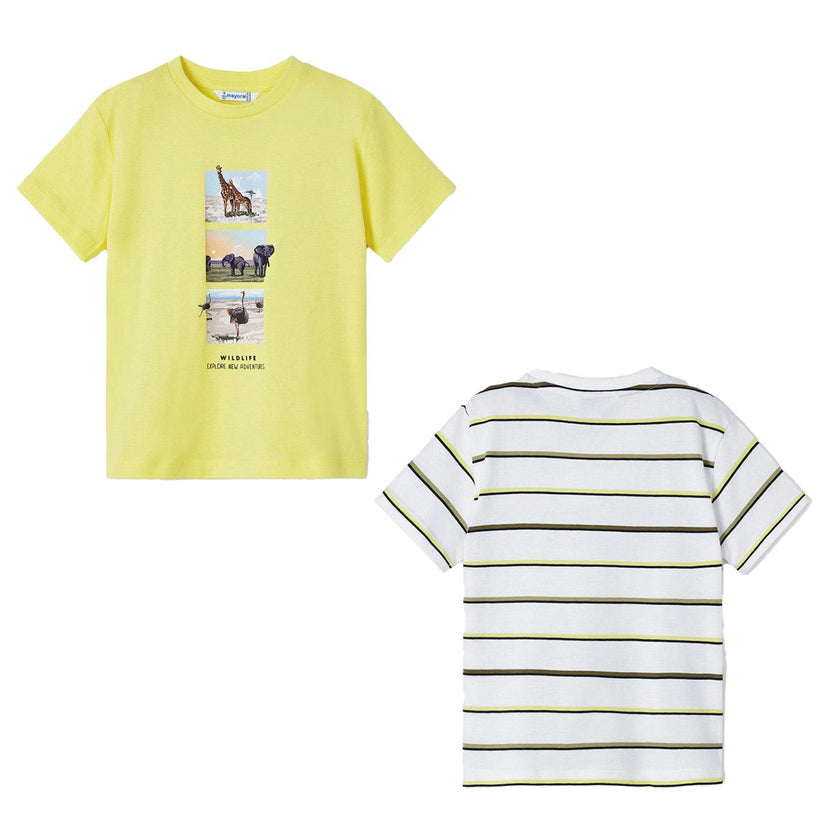 Yellow 2pc Animal Graphic T-Shirt Set