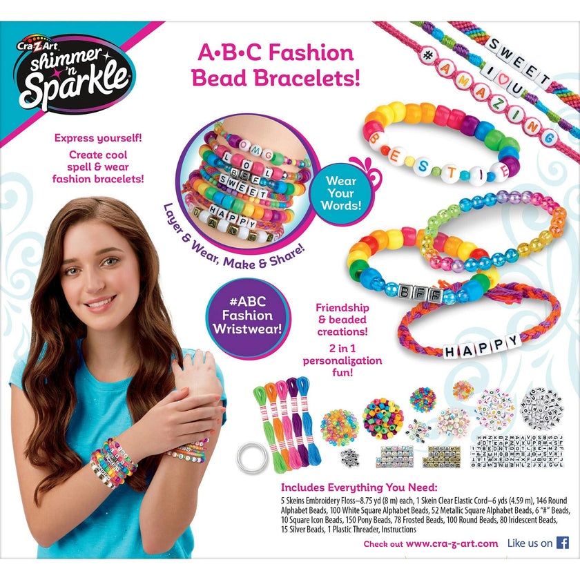 Shimmer 'N Sparkle: ABC Fashion Bead Bracelets