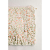 Apricot Meadow Timeless Floral Ruffle Zipper Pouch Lilac Vine Scroll