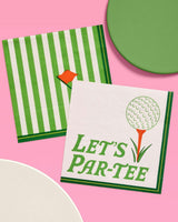 Golf Napkins - 24 green and white napkins