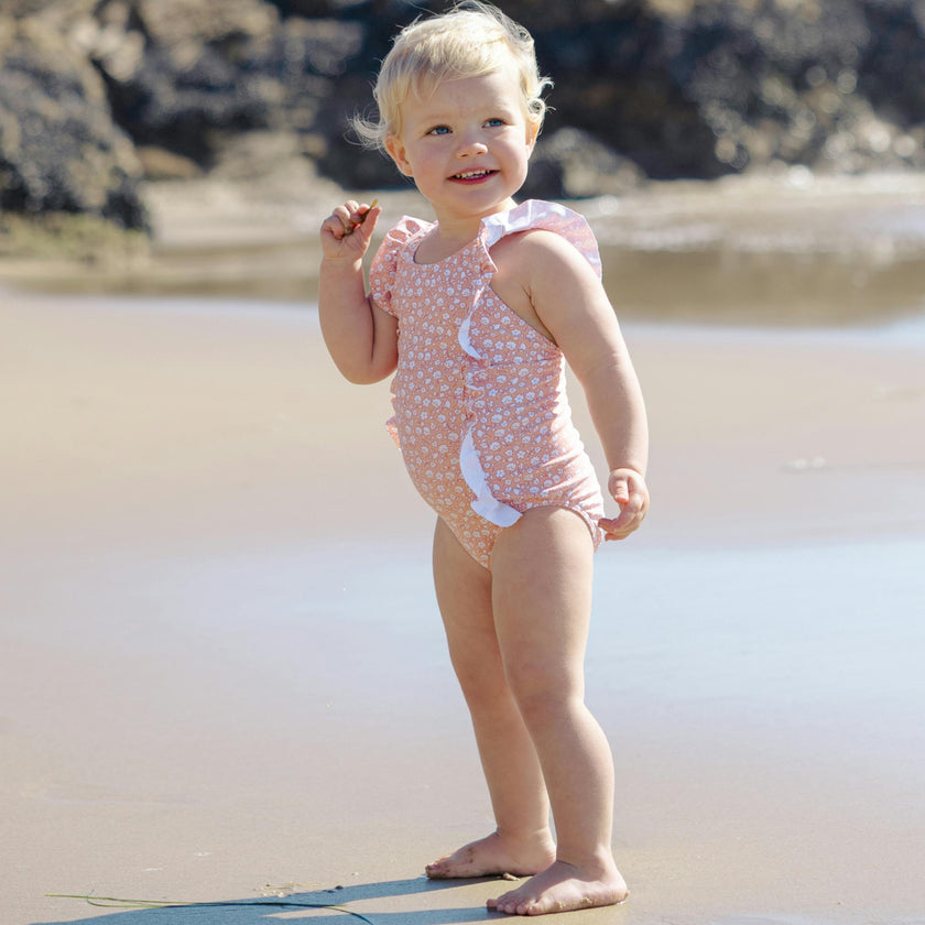 girls melone floral ruffle one piece
