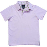 Pink with Palms Trim Polo