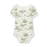 Country Toile Luxe Stretch Short Sleeve One Piece