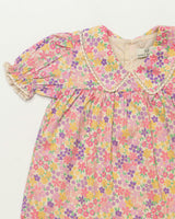 Sofia Baby Dress & Bloomer Set - Emma floral purple