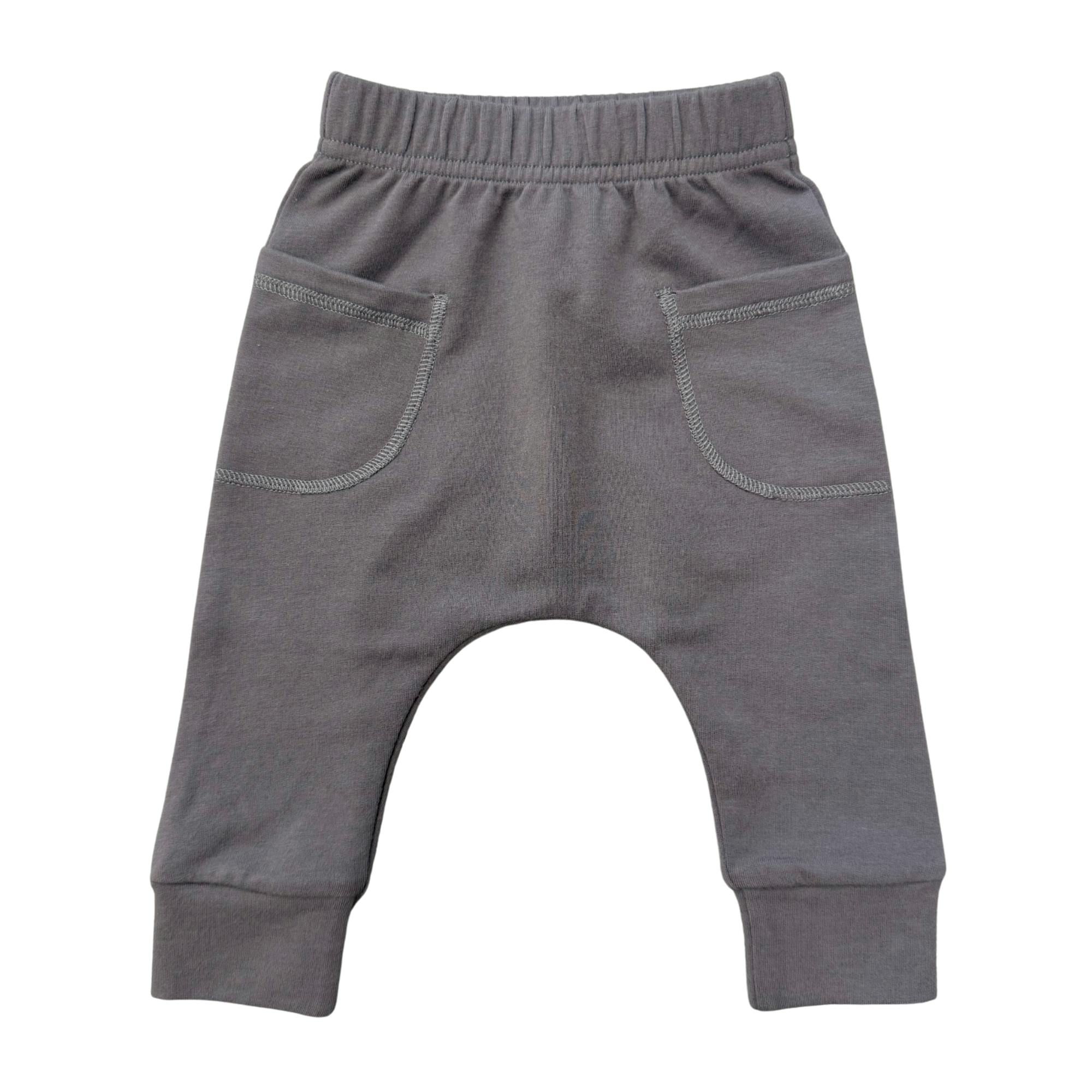Baby Boy Pocket Pants in Tornado Gray