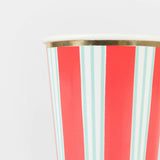 Festive Stripe Cups