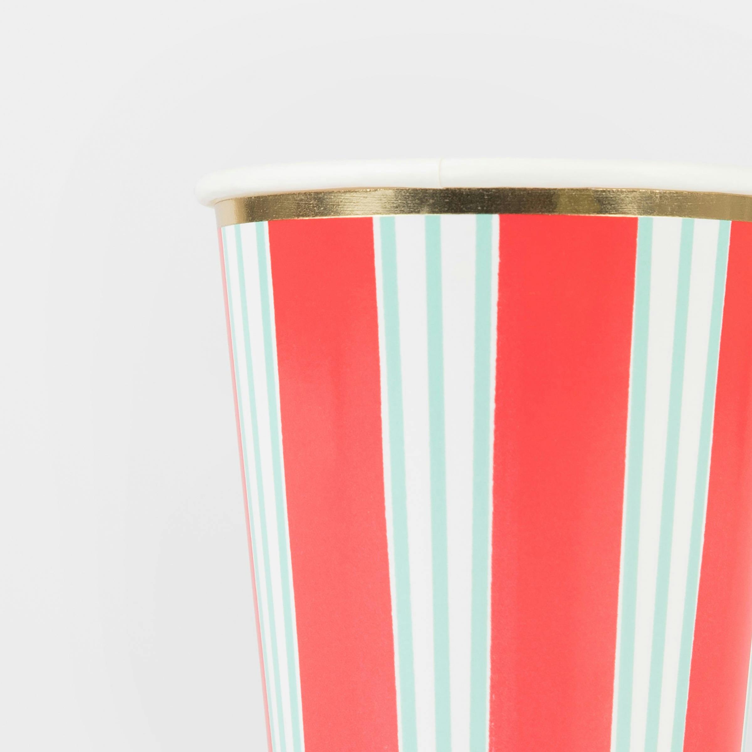Festive Stripe Cups