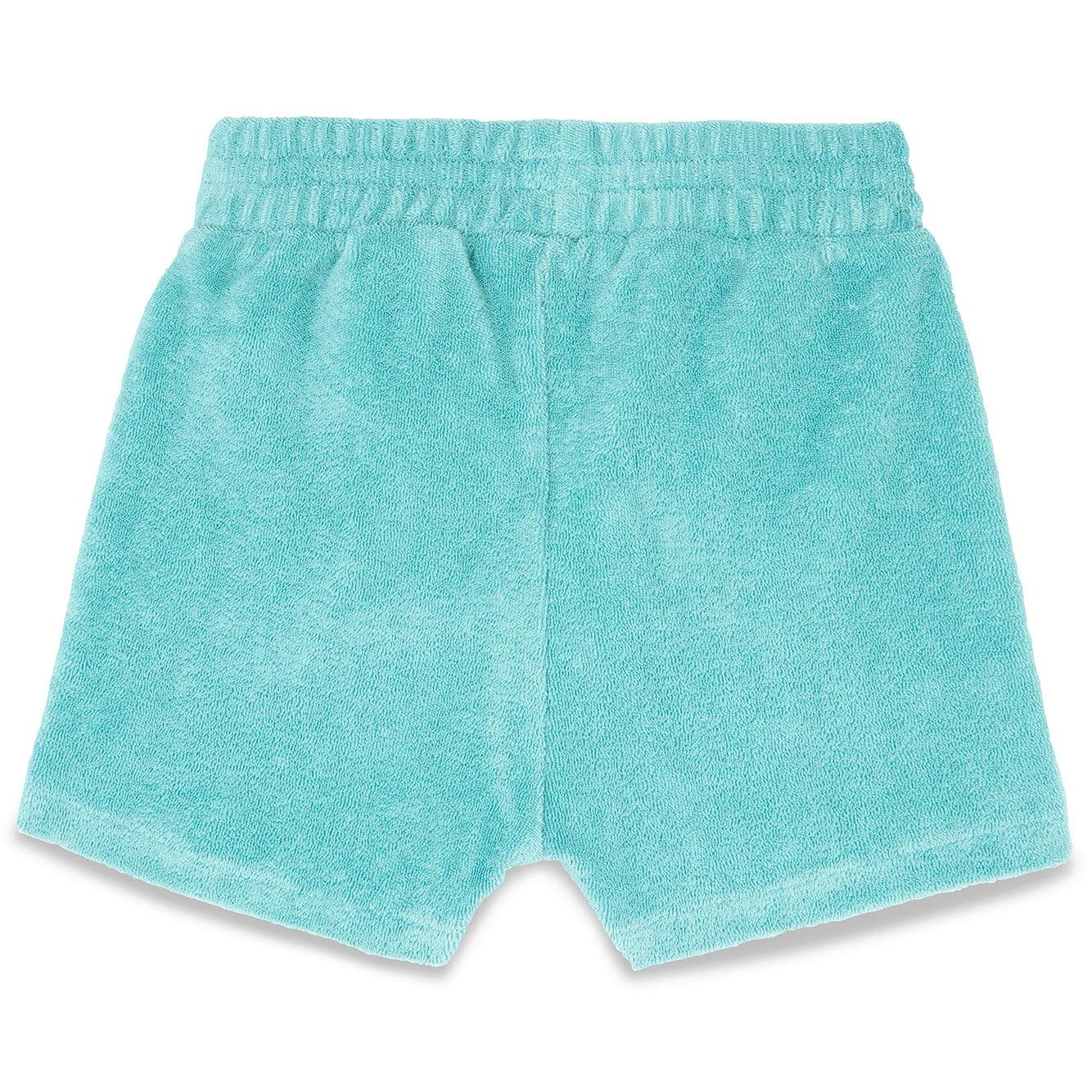 BONTON Blue Fish Terrycloth Baby Shorts