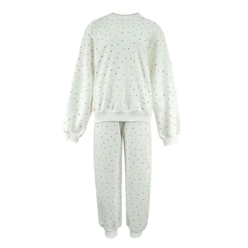 Women's White Rainbow Sparkle Set