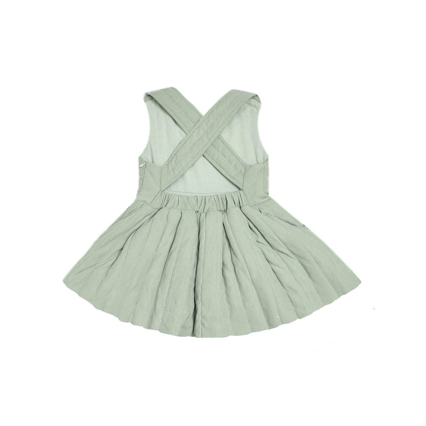 Girls Quilted Poplin Pinafore Dress