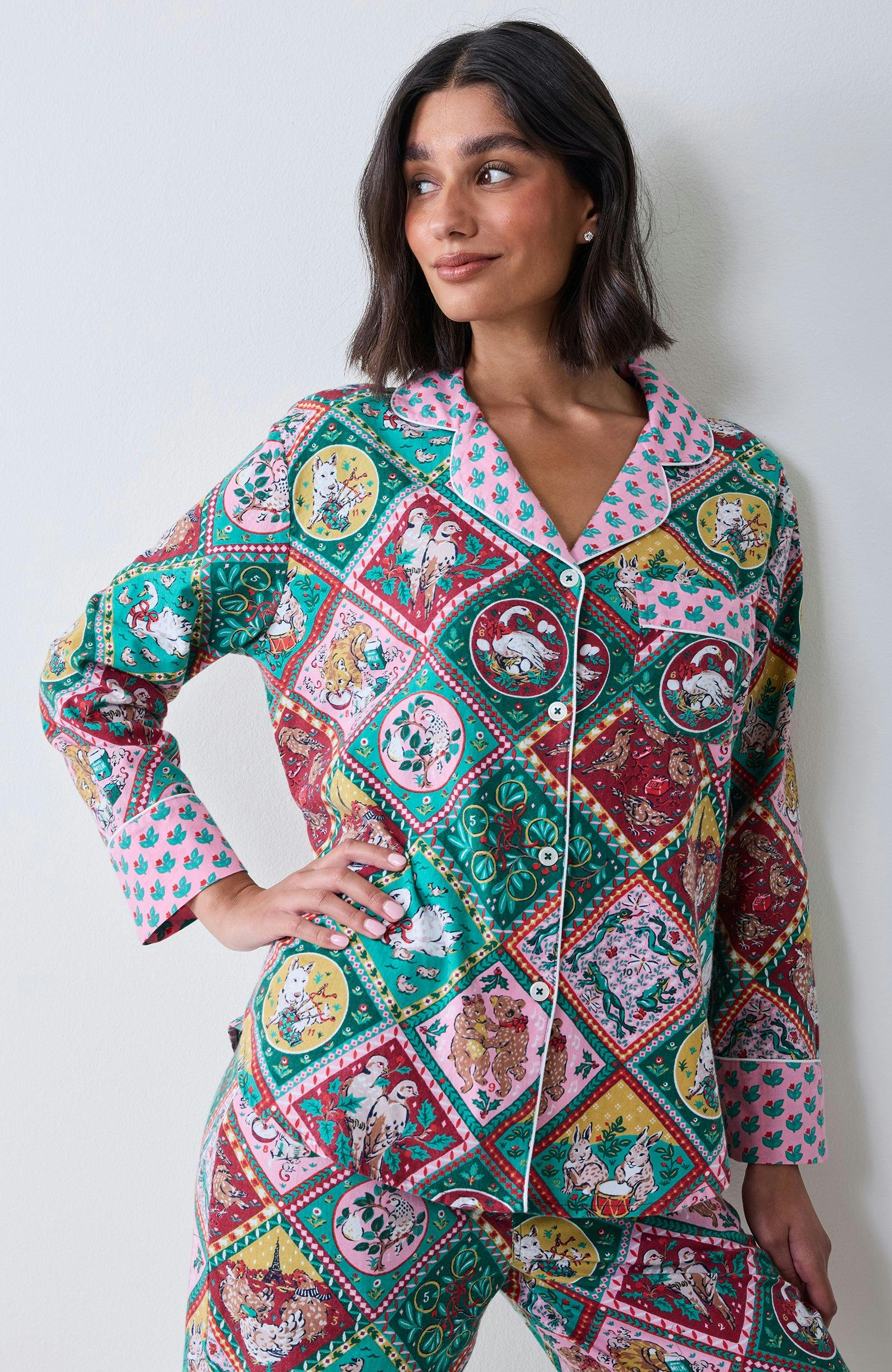 12 Days of Christmas - Long PJ Set - Vintage Holiday