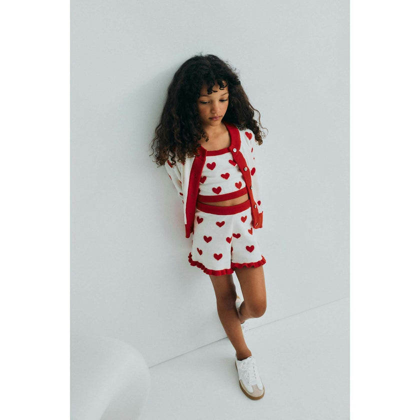 Maqui Top Hearts Jacquard