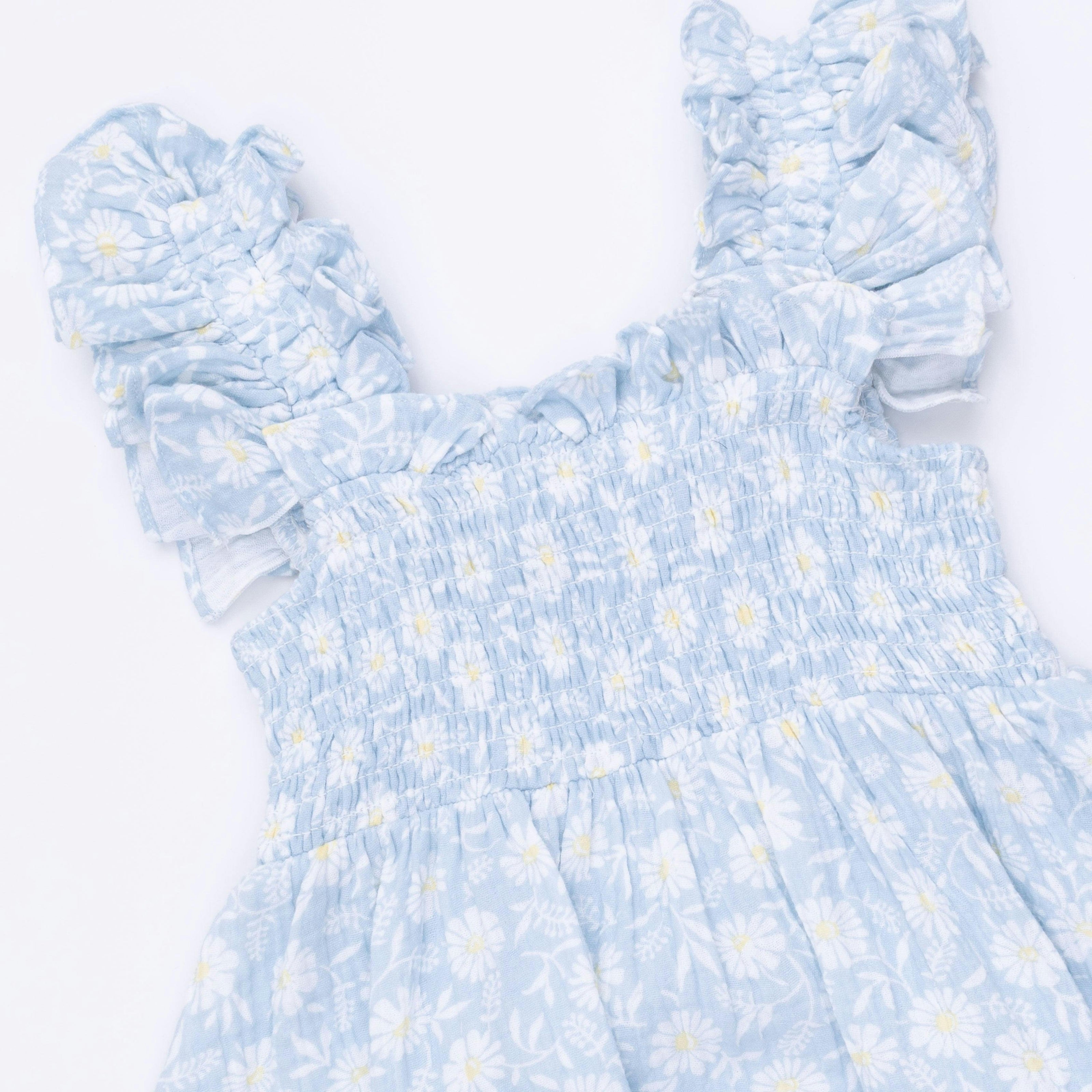 Western Daisies - Smocked Sundress with Bloomer