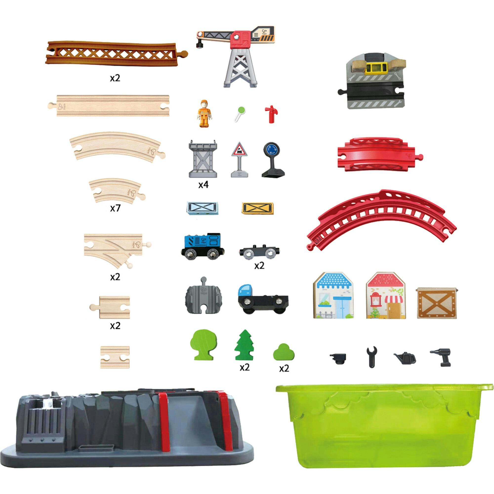 Train Building Set in a Bucket