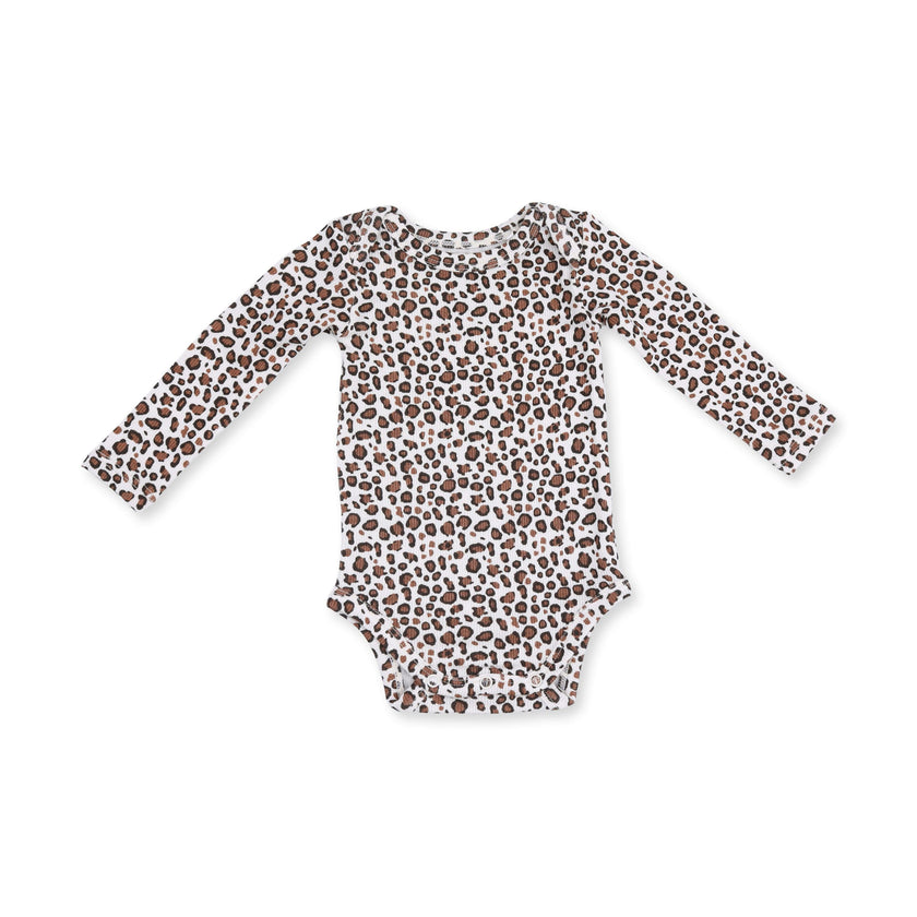 Leopard Rib - Lap Shoulder Bodysuit
