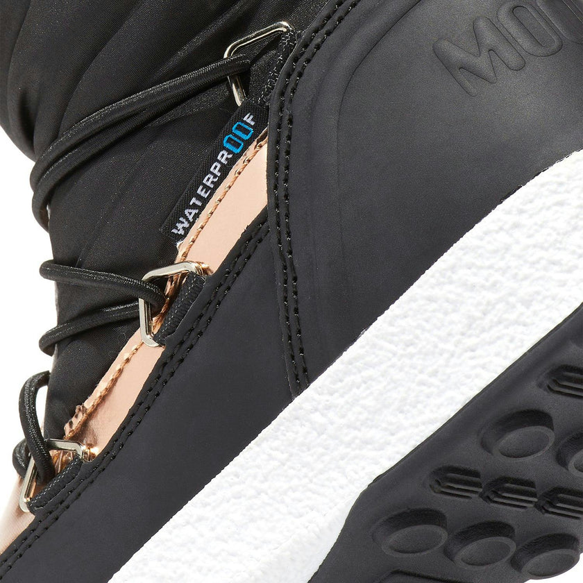 MOON BOOT Protecht Junior Black and Gold Nylon Boots