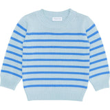 Unisex Blue Stripe Knit Sweater
