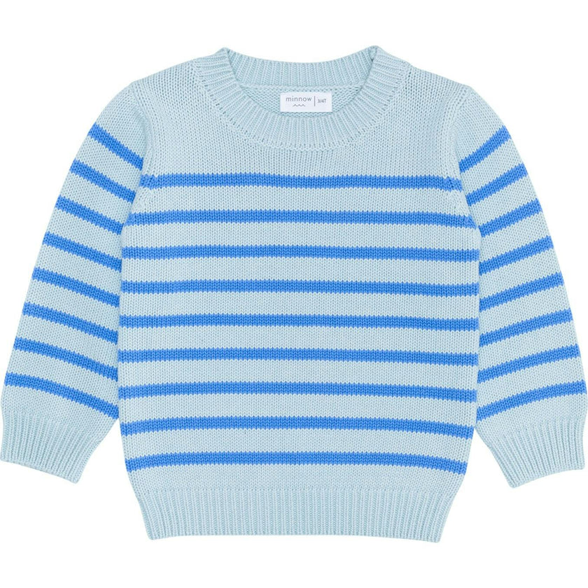 Unisex Blue Stripe Knit Sweater