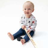 Hockey Stripe - Long Sleeve Henley