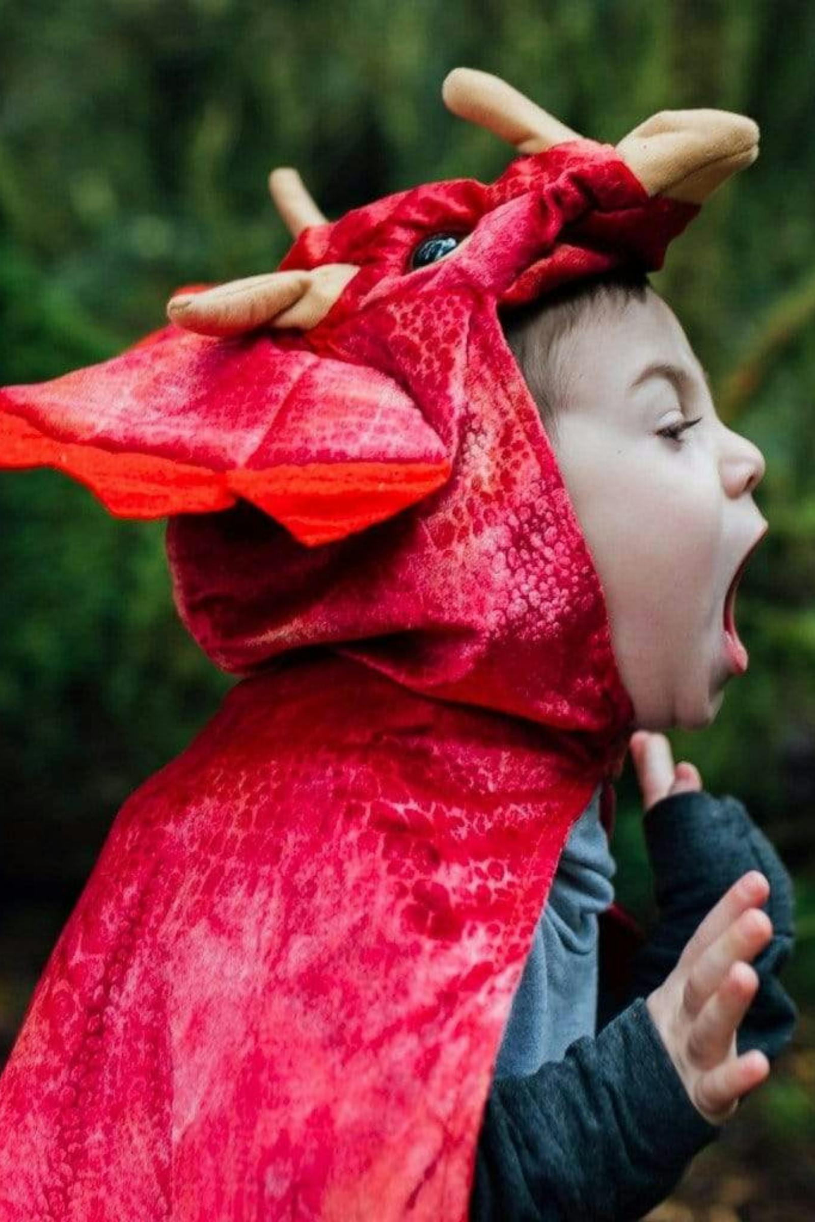 Triceratops Hooded Cape Size 4-5