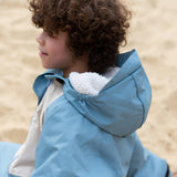 Hazy Blue Recycled Waterproof Robe, Blue