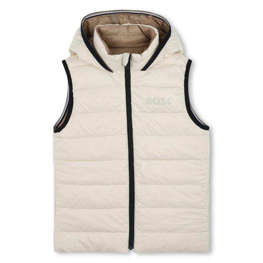 Beige Reversible Puffer Jacket
