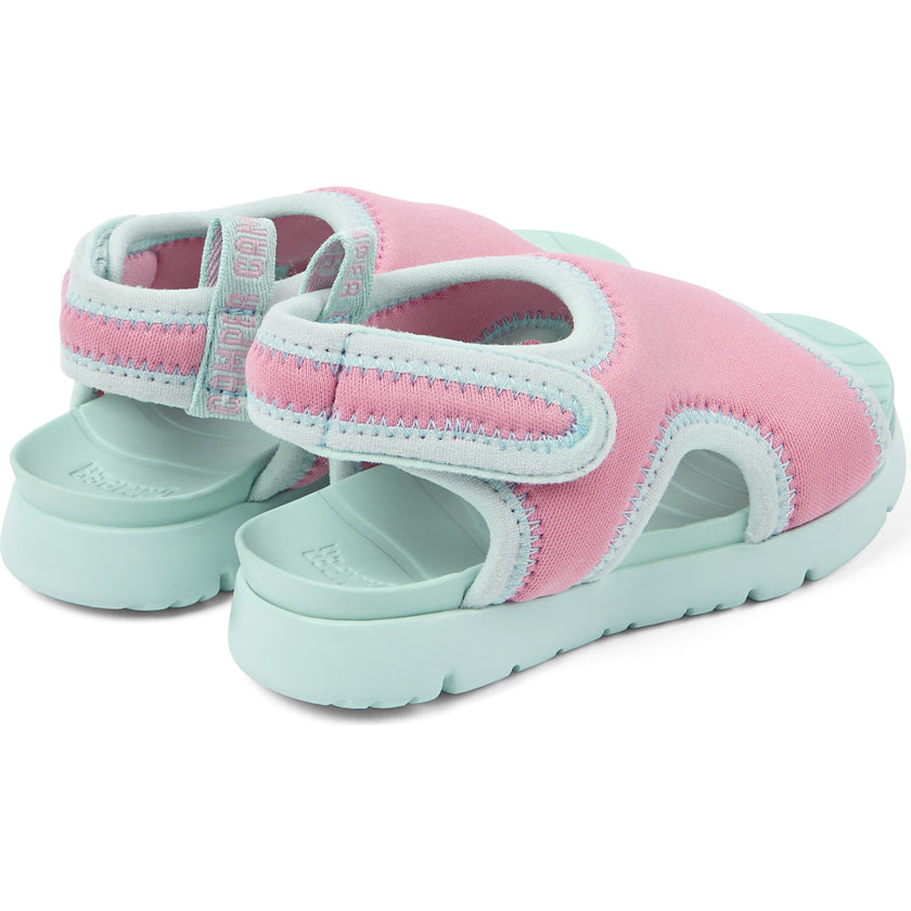 Oruga Calfskin Leather Flexible First Walker Sandals, Pink