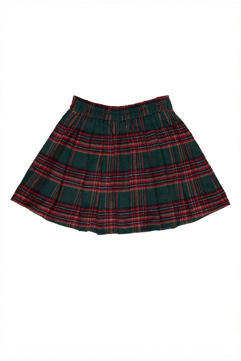 Mini Addison Skort in Evergreen Plaid