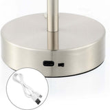 Carson 12.75" Modern Minimalist Iron Rechargeable Integrated LED Table Lamp