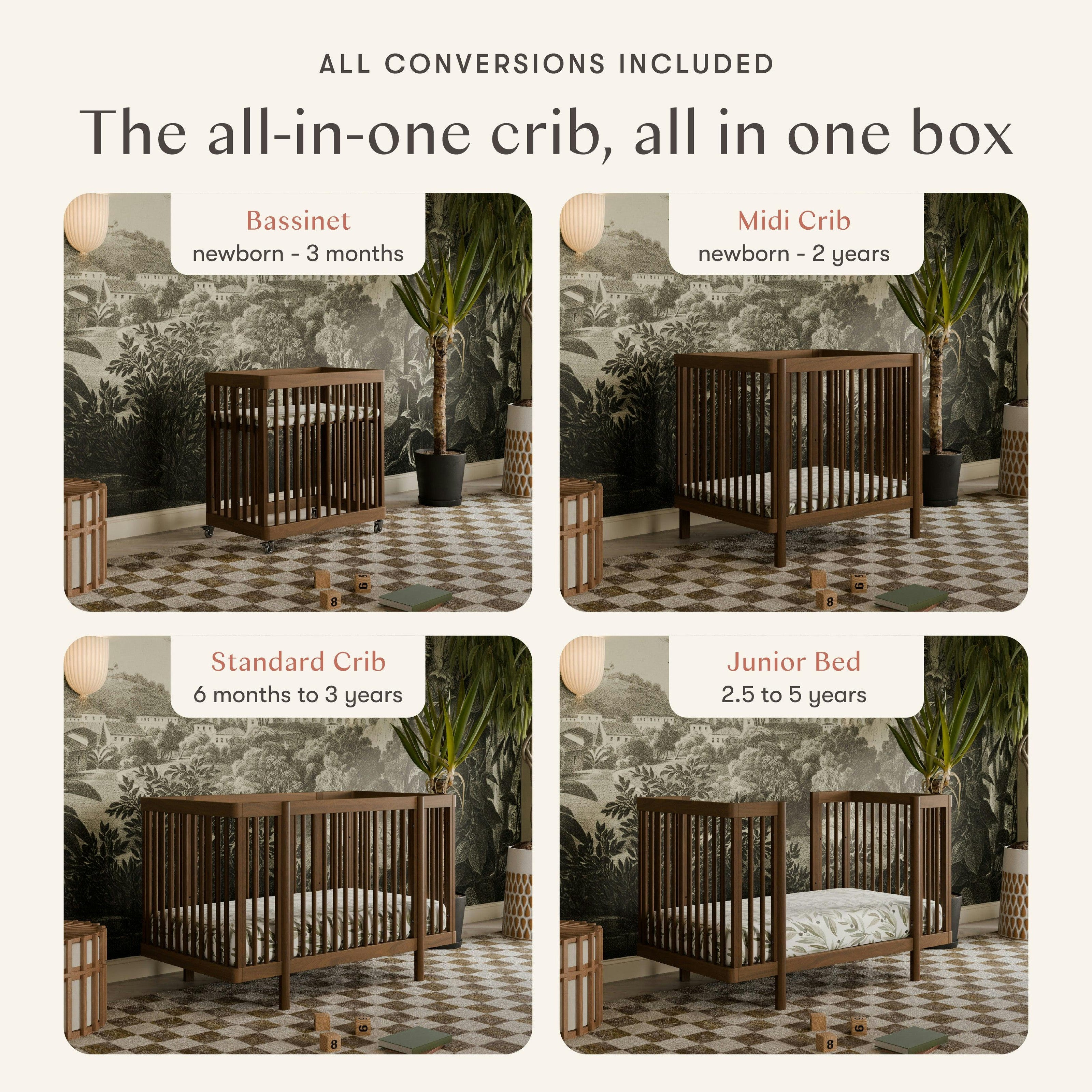 Babyletto Pogo 8-in-1 Convertible Crib with All-Stages® Conversion Kits