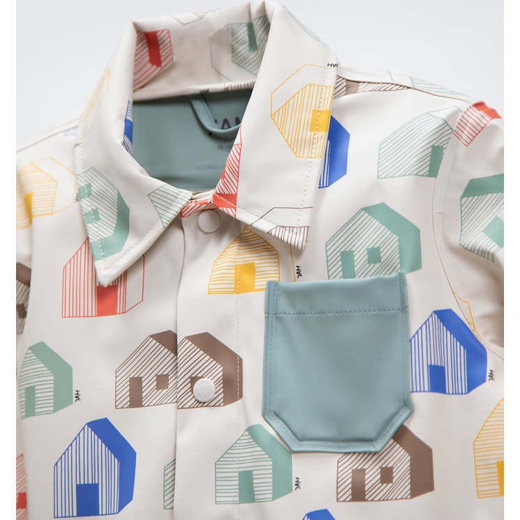 House Print Rain Worker Jacket