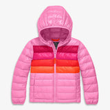 Kids stripe lightweight puffer jacket