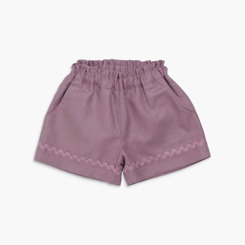 Freesia Short Purple Twill