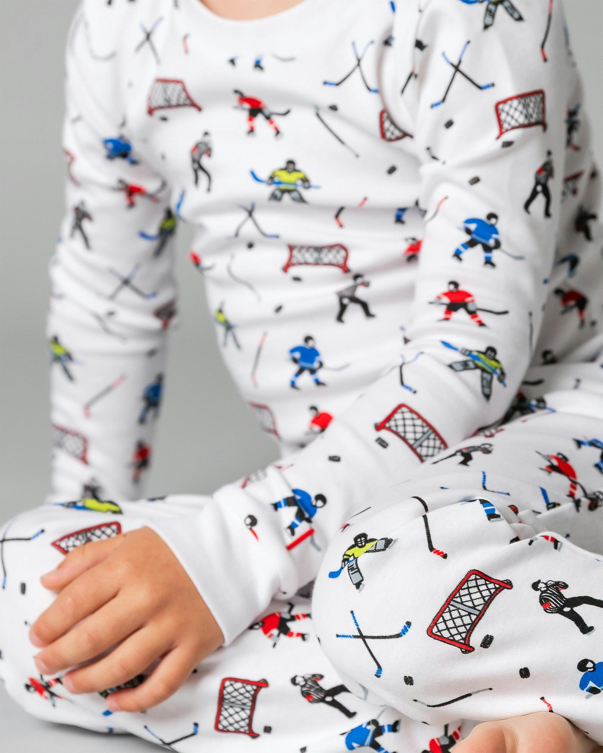 The Organic Long Sleeve Pajama Set [Hockey]