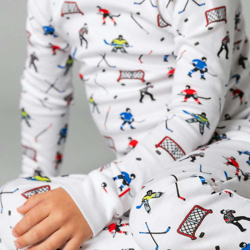The Organic Long Sleeve Pajama Set [Hockey]