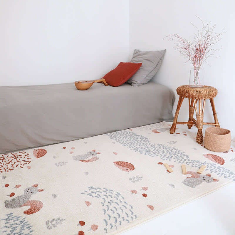 Flat Woven Graphic Print Rectangular Rug