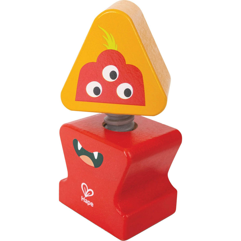 Building Block Monster Buddies - 3 Colorful Wooden Block Monster Characters