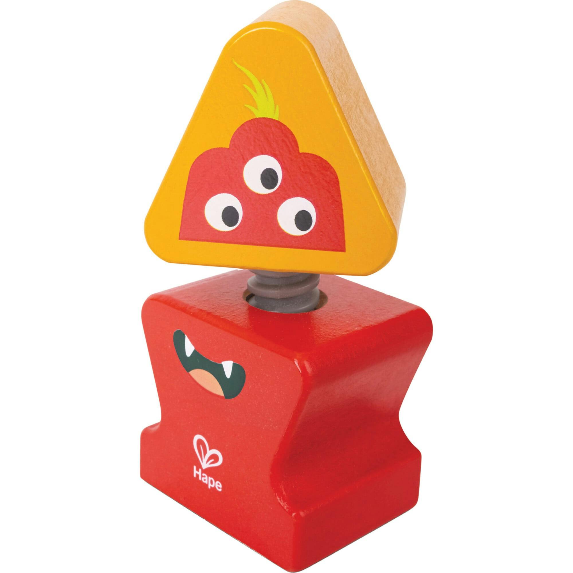 Building Block Monster Buddies - 3 Colorful Wooden Block Monster Characters