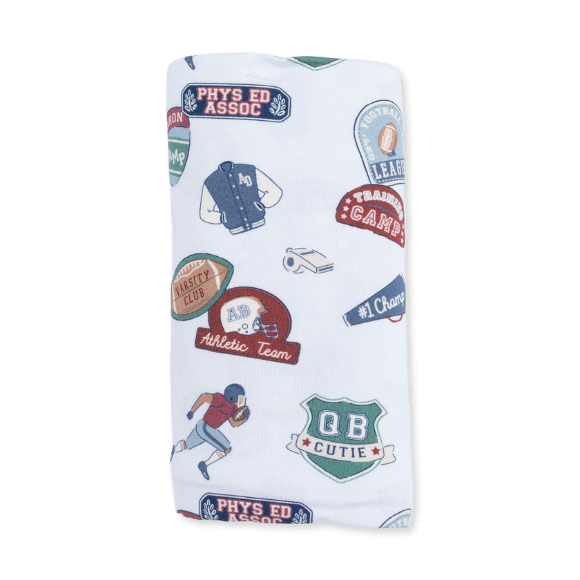 Football Patches - Swaddle Blanket