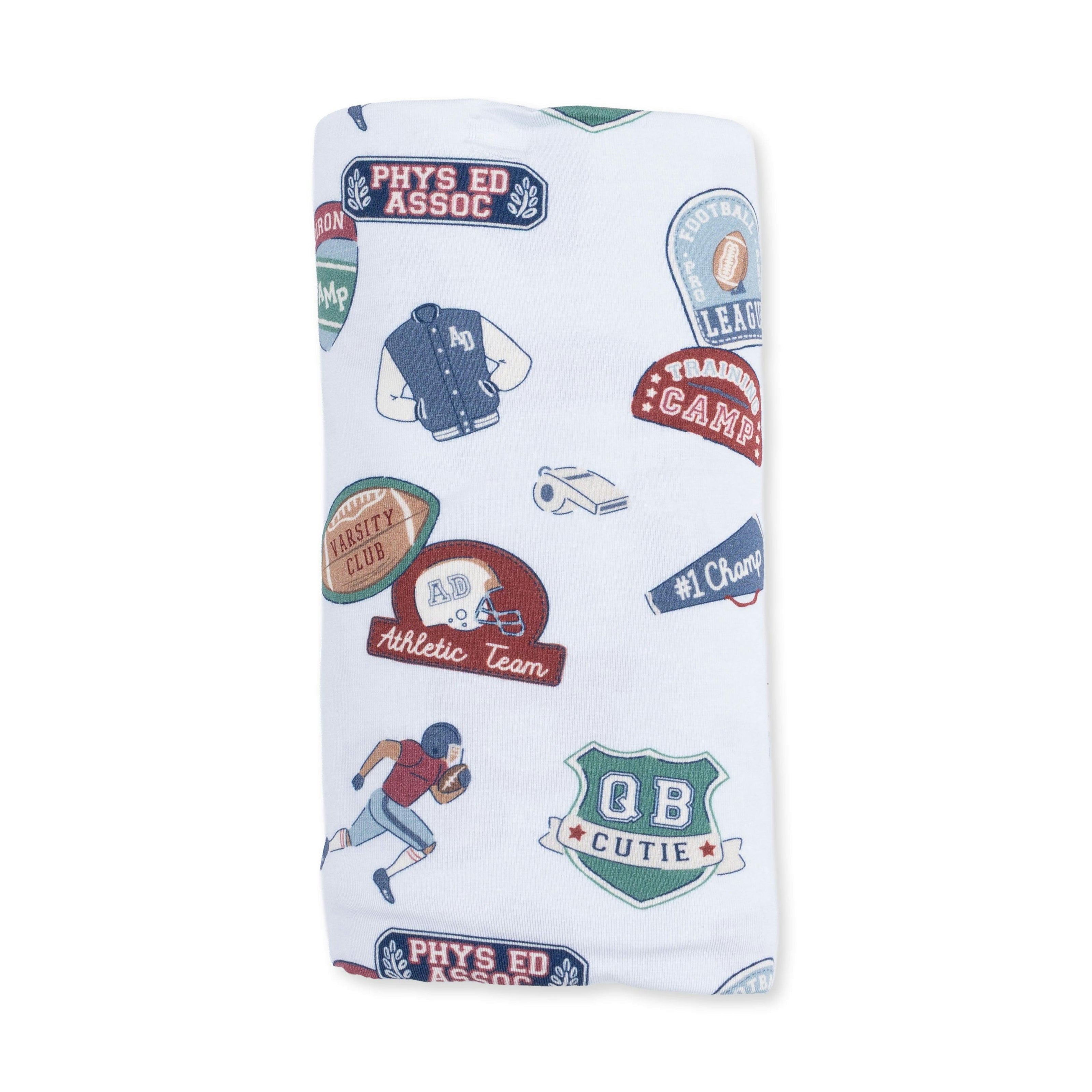 Football Patches - Swaddle Blanket