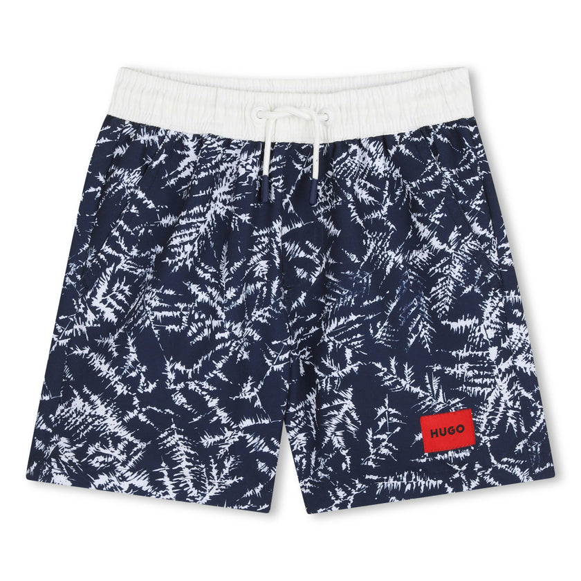 Navy All-Over Print Boys´ Swim Shorts